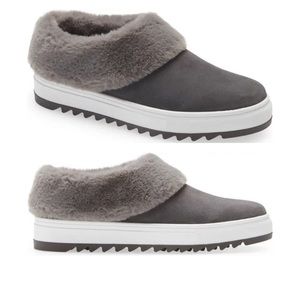 Blondo Siri Mule Waterproof Faux Fur New Sz 7.5 Comfort Walking